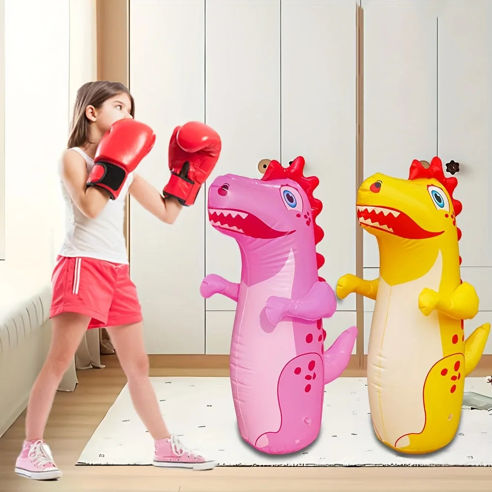 Colorful Dinosaur Inflatable Sandbags - a Vertical Flip Toy for Teenagers Dinosaur Toy Practice Daily Boxing