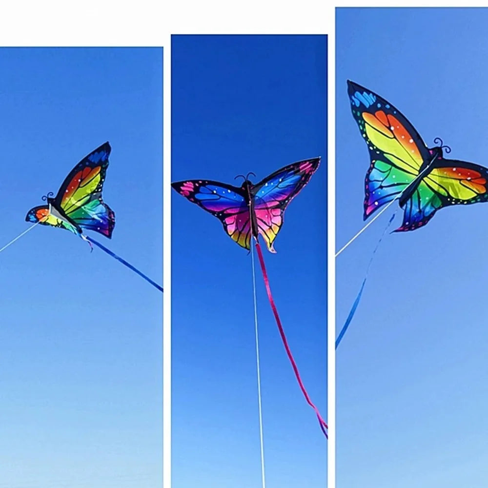 Beautiful Butterfly Flying Toy Butterfly Kite Long Tail 1.45m Kite Easy to Fly Steering 3D Kite Children's Kite