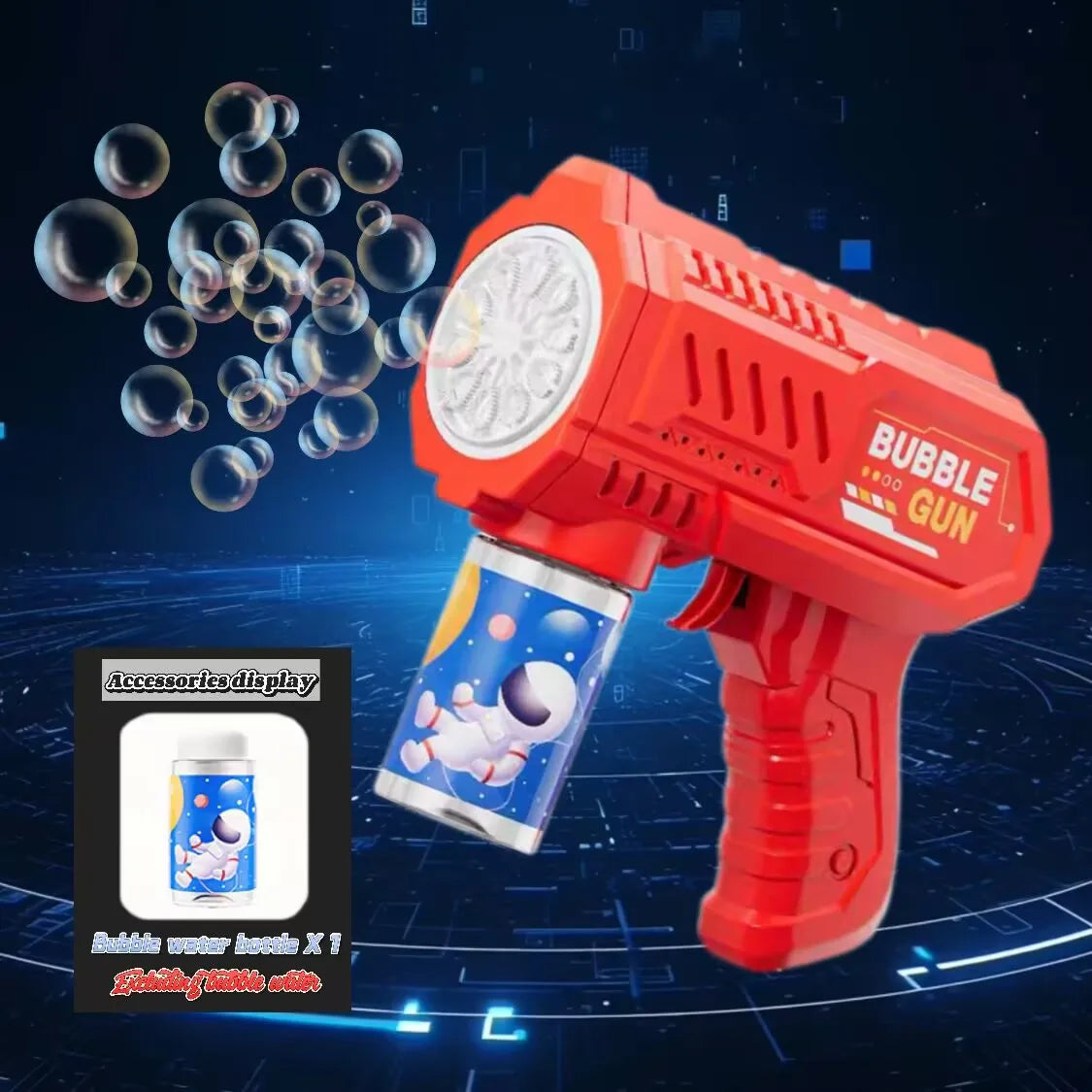 Space Bubble Gun – Electric Handheld Toy (No Battery or Bubble Water Included)
