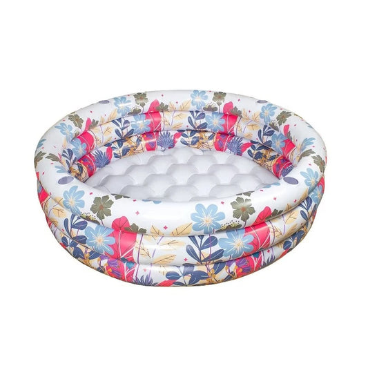 66”x18” Round Inflatable Pool – 3-Ring Kiddie Pool for Backyard & Garden