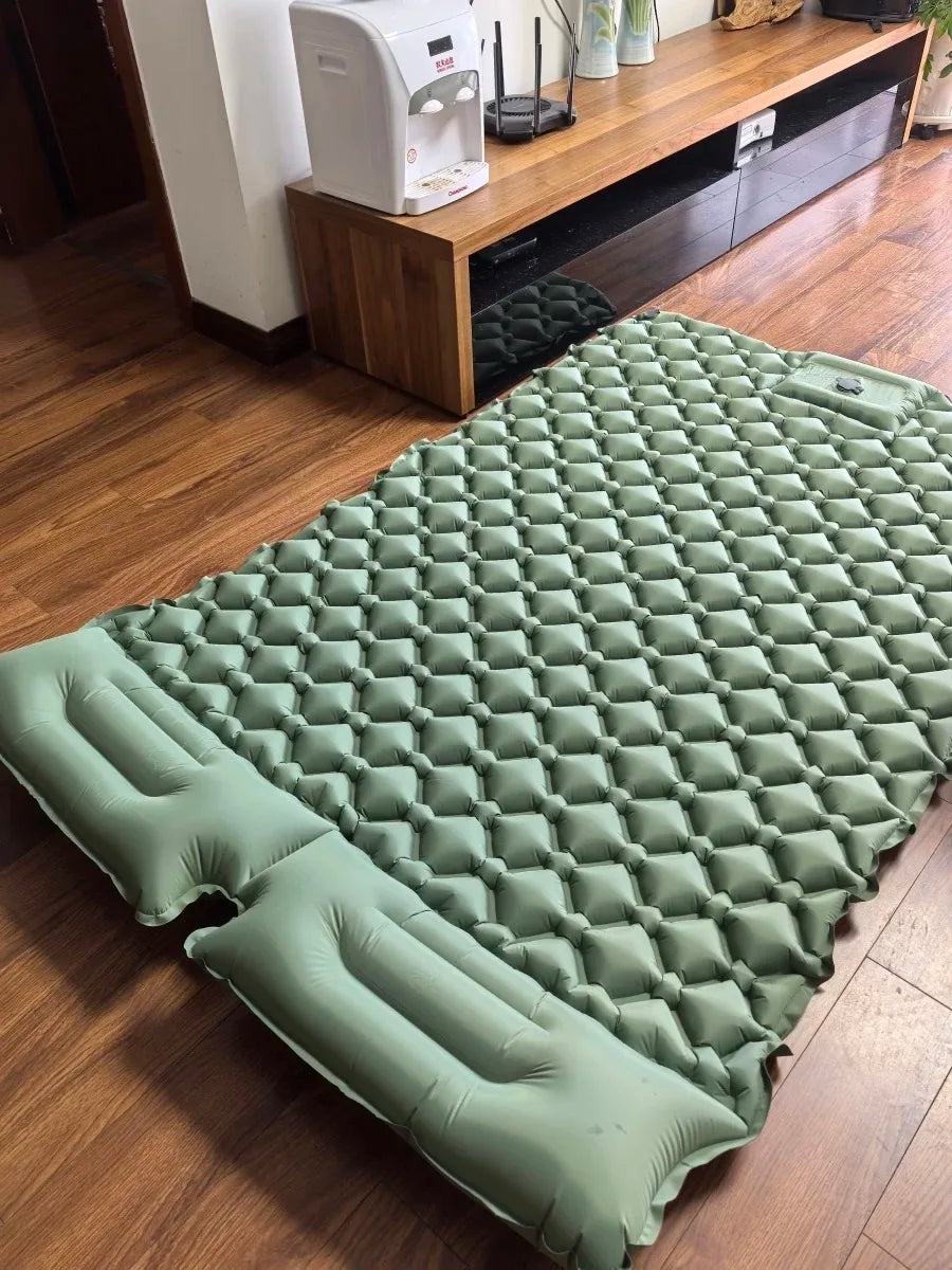 Camping Air Mattress 1-2 Person | Electric/Foot Pump Inflatables | Fast Inflation, Anti-Slip Surface Portable for Hiking/Beach