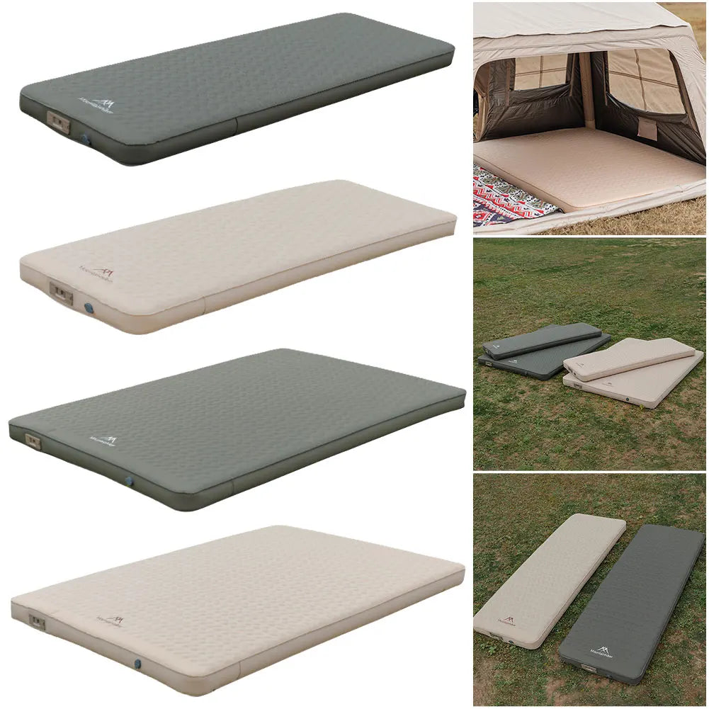 Camping Air Mattress Built-in Pump Self-Inflating Sleeping Pad Outdoor Tent Inflatable Bed for Backpacking Hiking