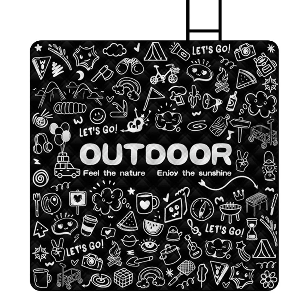 Ultrasonic Camping Mat Waterproof Printing Sleeping Pad Aluminum Film Bottom Thickened Moisture-proof Mat for Outdoor Grassland