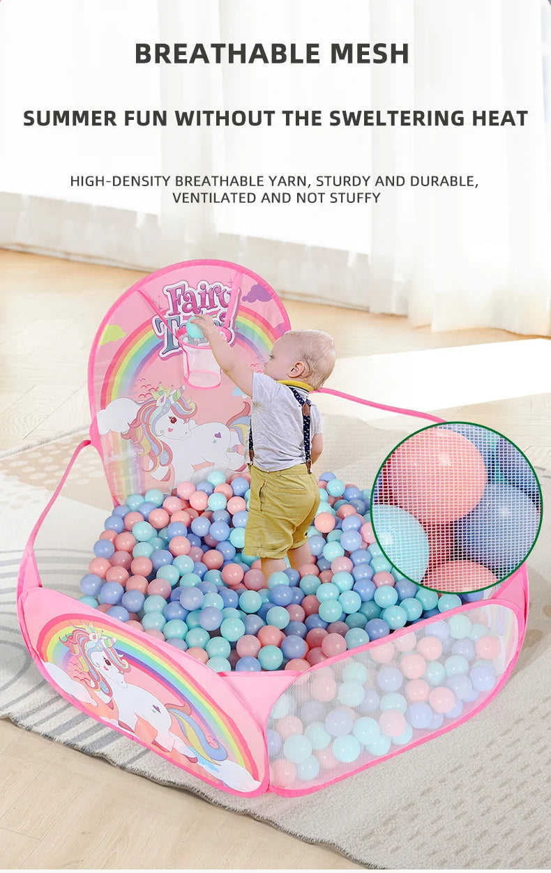 Kids Ball Pit – Indoor & Outdoor, Unicorn Design (Balls Not Included)