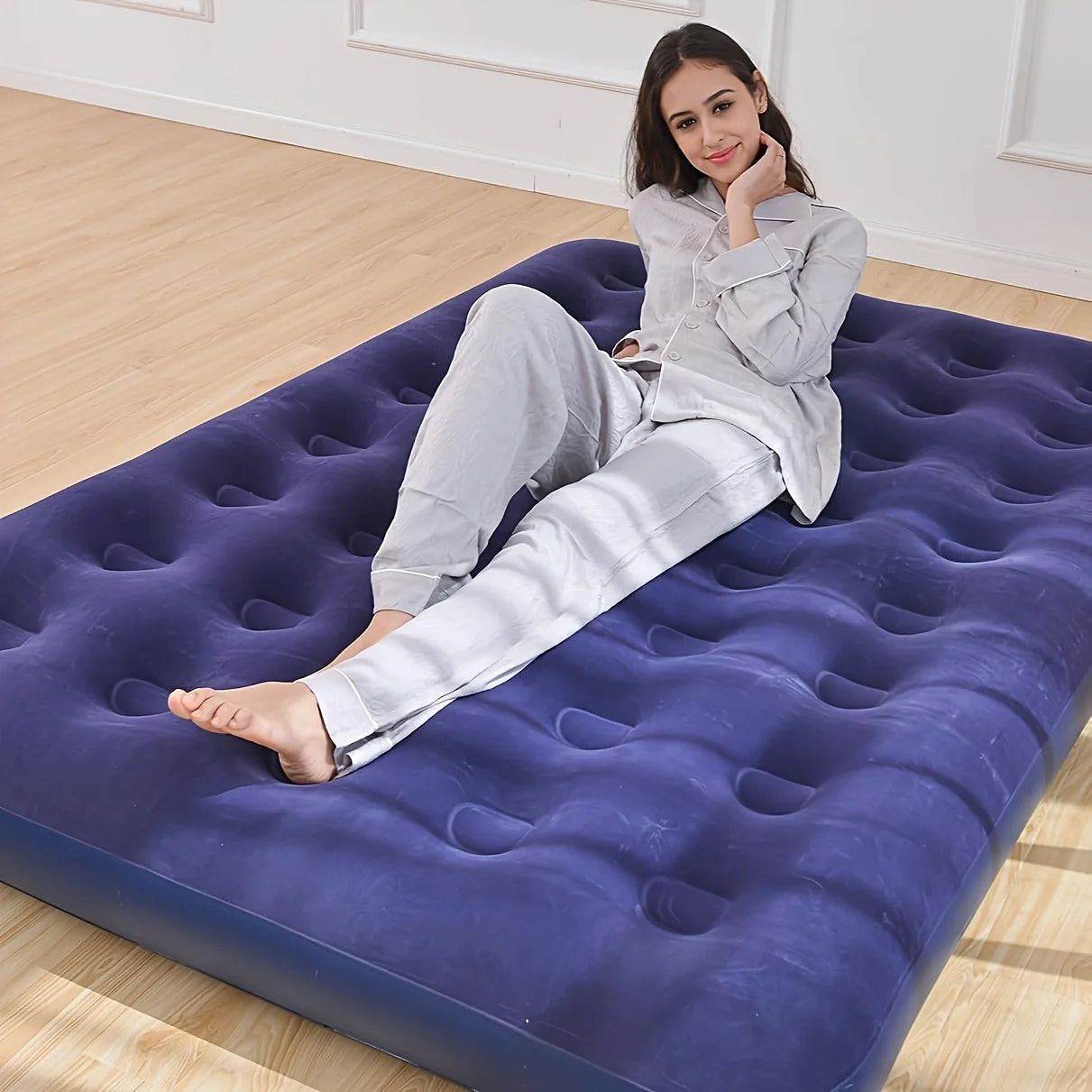 Inflatable Air Mattress – Twin/Queen, Indoor/Outdoor Use, Fast Inflation