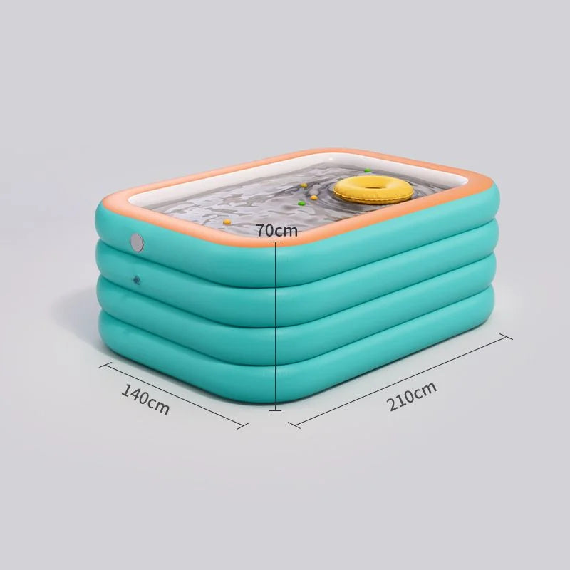 Inflatable Swimming Pool – 1.8/2.1/2.6/3M Large Family Pool for Kids & Adults