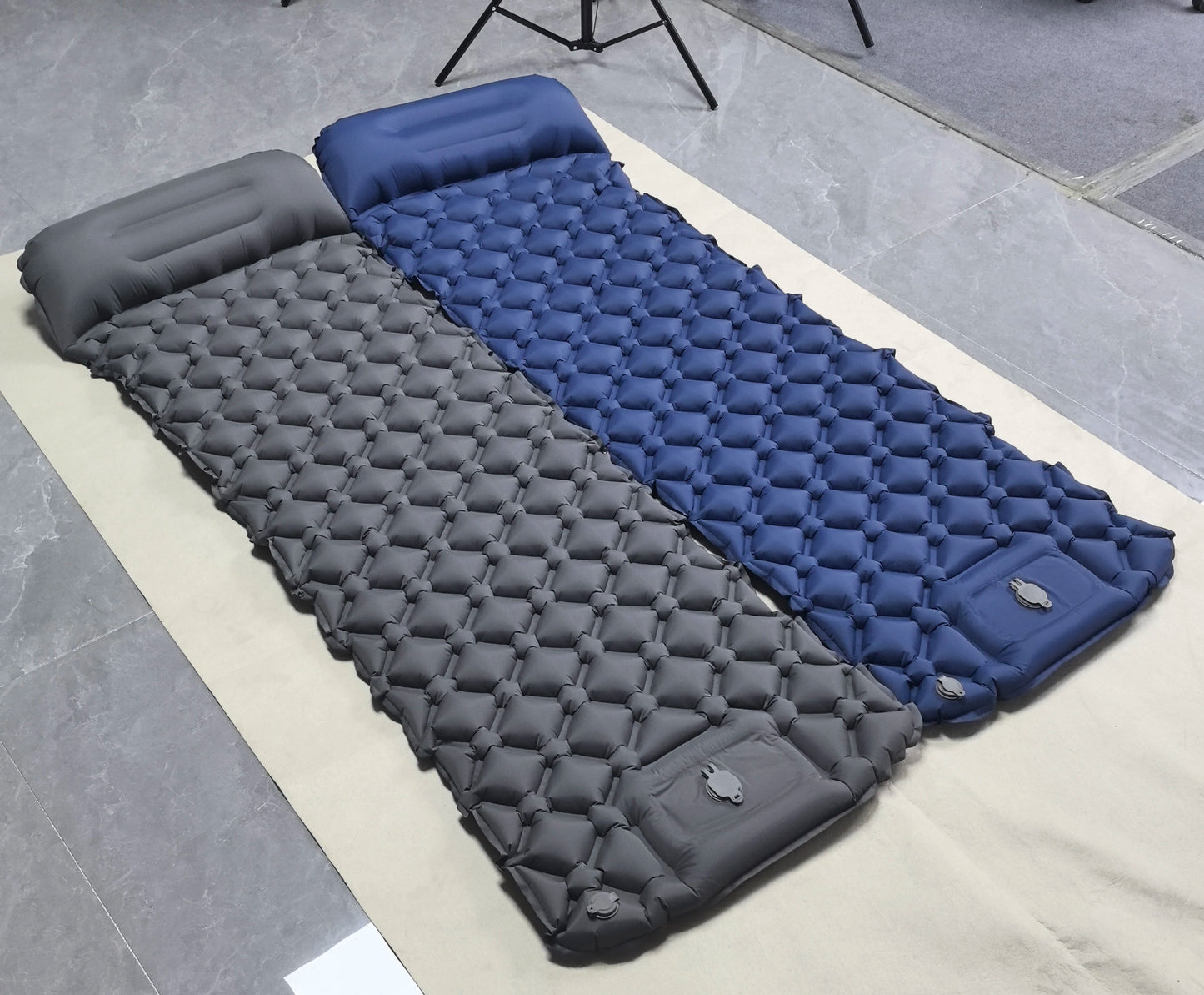 Camping Air Mattress 1-2 Person | Electric/Foot Pump Inflatables | Fast Inflation, Anti-Slip Surface Portable for Hiking/Beach