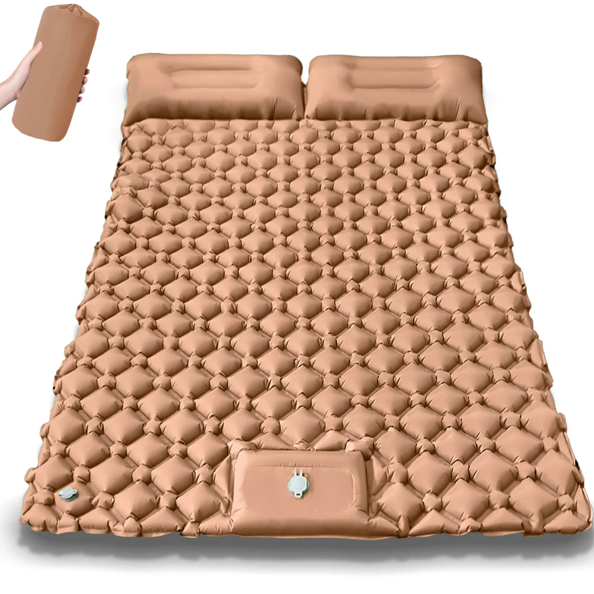 Camping Air Mattress 1-2 Person | Electric/Foot Pump Inflatables | Fast Inflation, Anti-Slip Surface Portable for Hiking/Beach