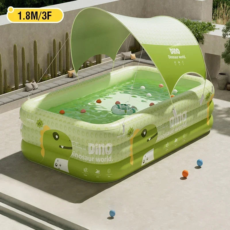 Large Inflatable Pool – Foldable Family Pool for Indoor & Outdoor Use