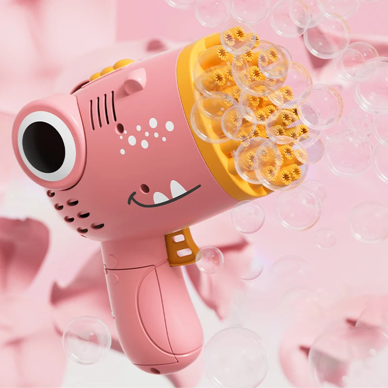 Dinosaur Bubble Gun – 40-Hole Automatic Bubble Machine (No Battery or Bubble Water Included)