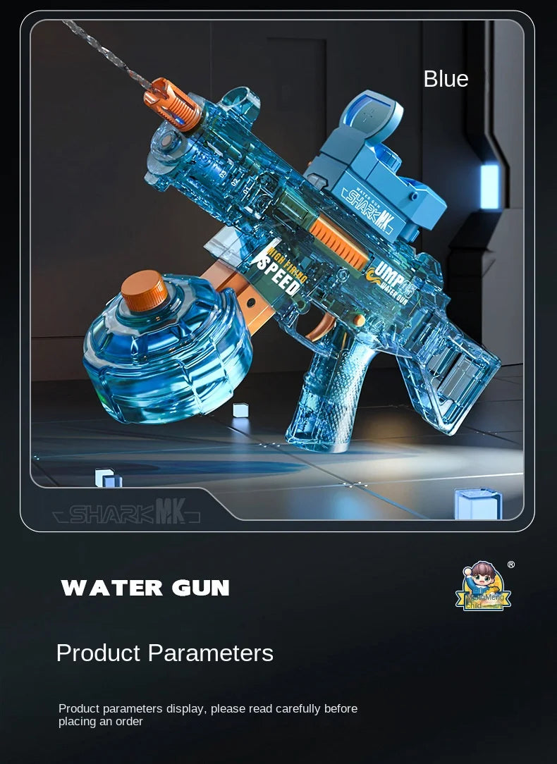 Electric Water Gun – Powerful Automatic Squirt Toy for Kids & Adults