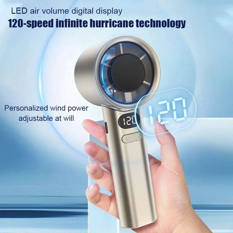 Handheld Fan – USB Rechargeable, High-Speed Personal Cooling Fan