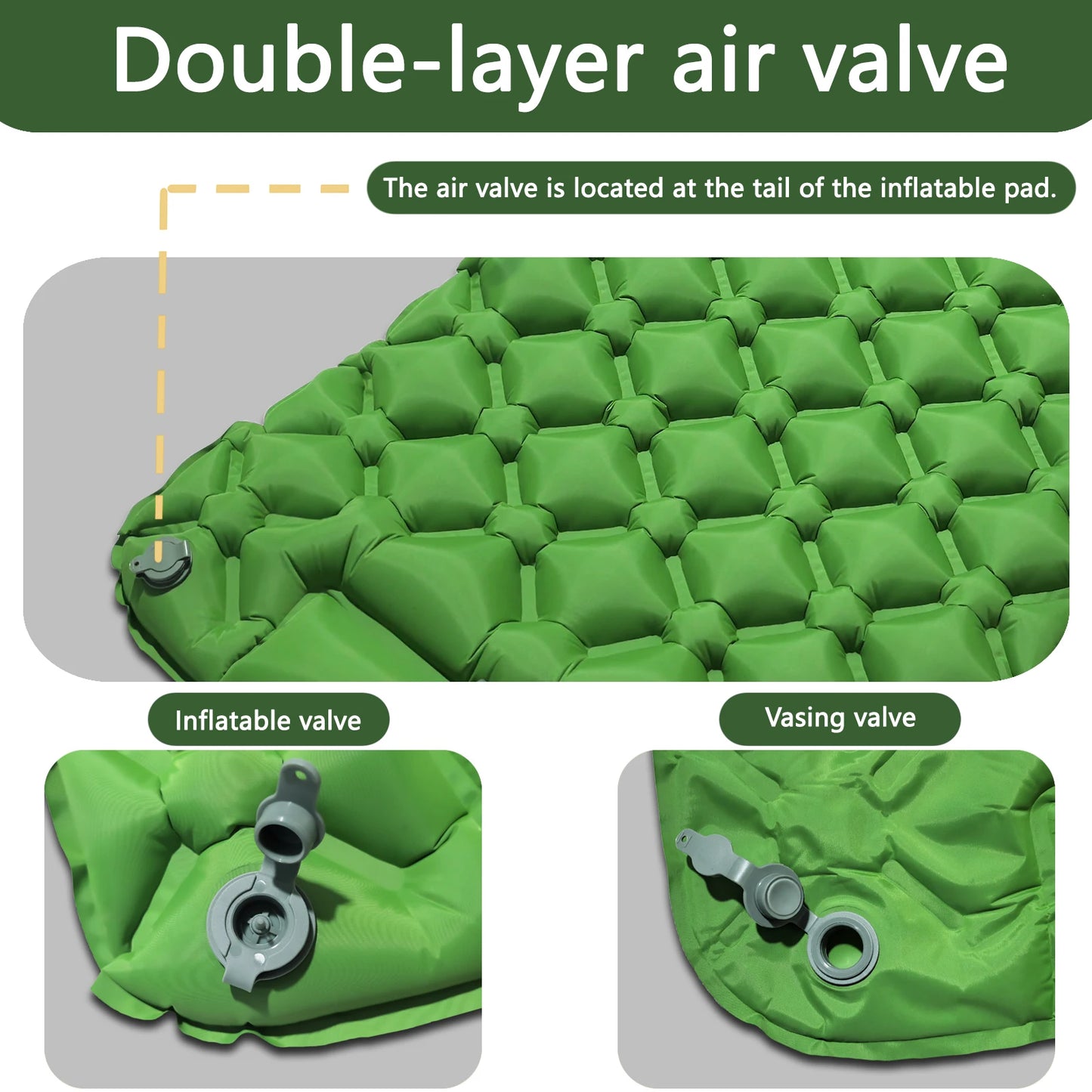 Camping Air Mattress 1-2 Person | Electric/Foot Pump Inflatables | Fast Inflation, Anti-Slip Surface Portable for Hiking/Beach