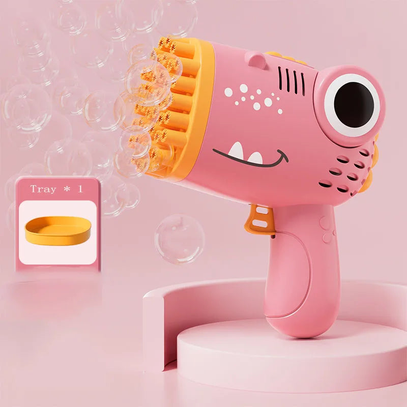 Dinosaur Bubble Gun – 40-Hole Automatic Bubble Machine (No Battery or Bubble Water Included)