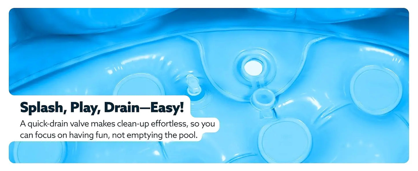 5.5ft x 20in Inflatable Pool – Family Size with Backrest, Thickened Design