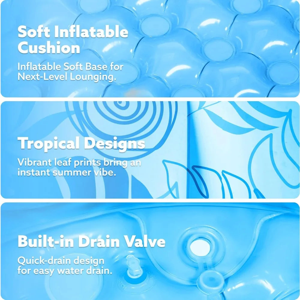 5.5ft x 20in Inflatable Pool – Family Size with Backrest, Thickened Design
