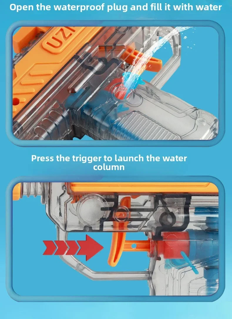 High-Pressure Water Gun – Non-Electric Automatic Beach Toy for Kids & Adults