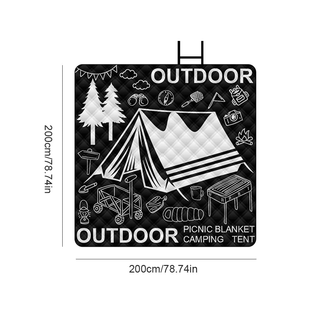 Ultrasonic Camping Mat Waterproof Printing Sleeping Pad Aluminum Film Bottom Thickened Moisture-proof Mat for Outdoor Grassland