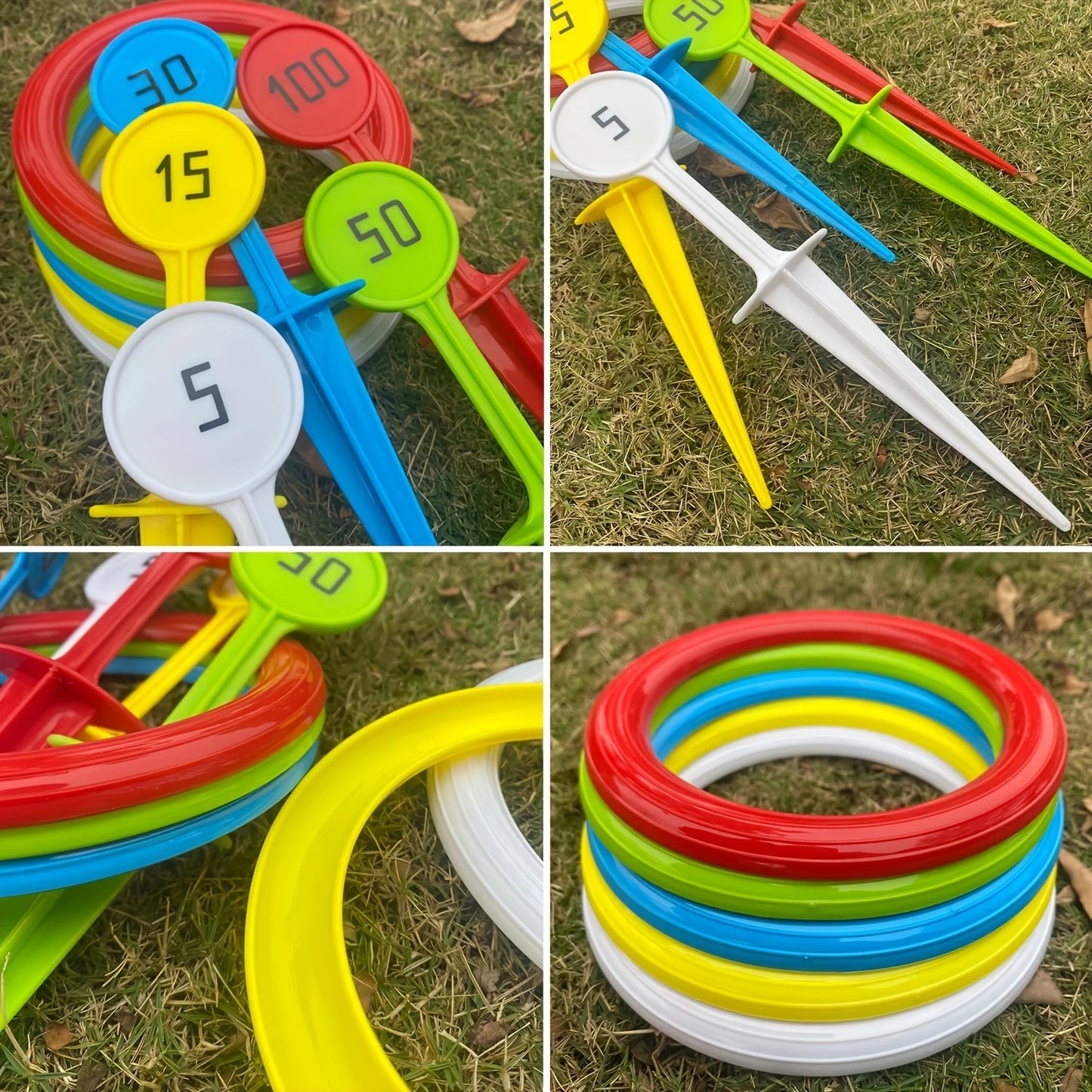 Outdoor Toss Ring Game – 4/8PCS Giant PVC Throwing Rings for Beach, Lawn & Pool Party Fun