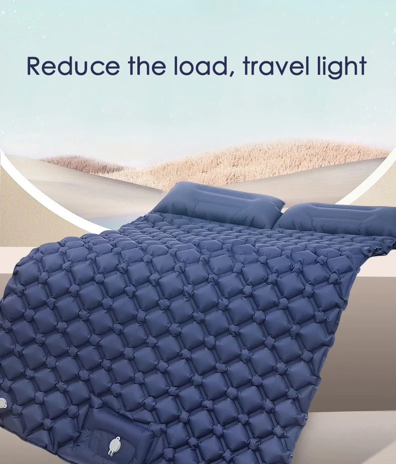 Camping Air Mattress 1-2 Person | Electric/Foot Pump Inflatables | Fast Inflation, Anti-Slip Surface Portable for Hiking/Beach