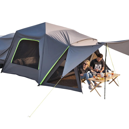 SUV Tent for Camping Waterproof PU2000mm Spacious Double Layer Design SUV Tent with Shade Awning and Mesh Windows