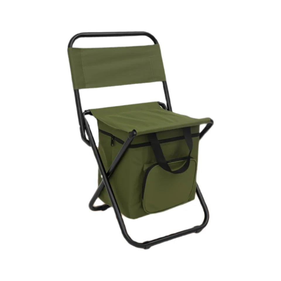 Small Fishing Chair, Camping RV Trekking Hunting, with Backrest, Lightweight, Foldable, Men's Gift, 265 lbs Capacity