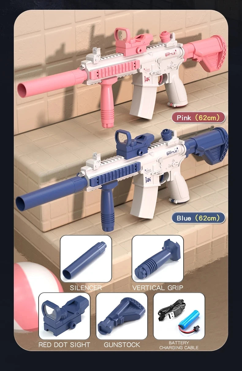 M416 Electric Water Gun – Full Automatic Shooting Toy for Kids & Adults