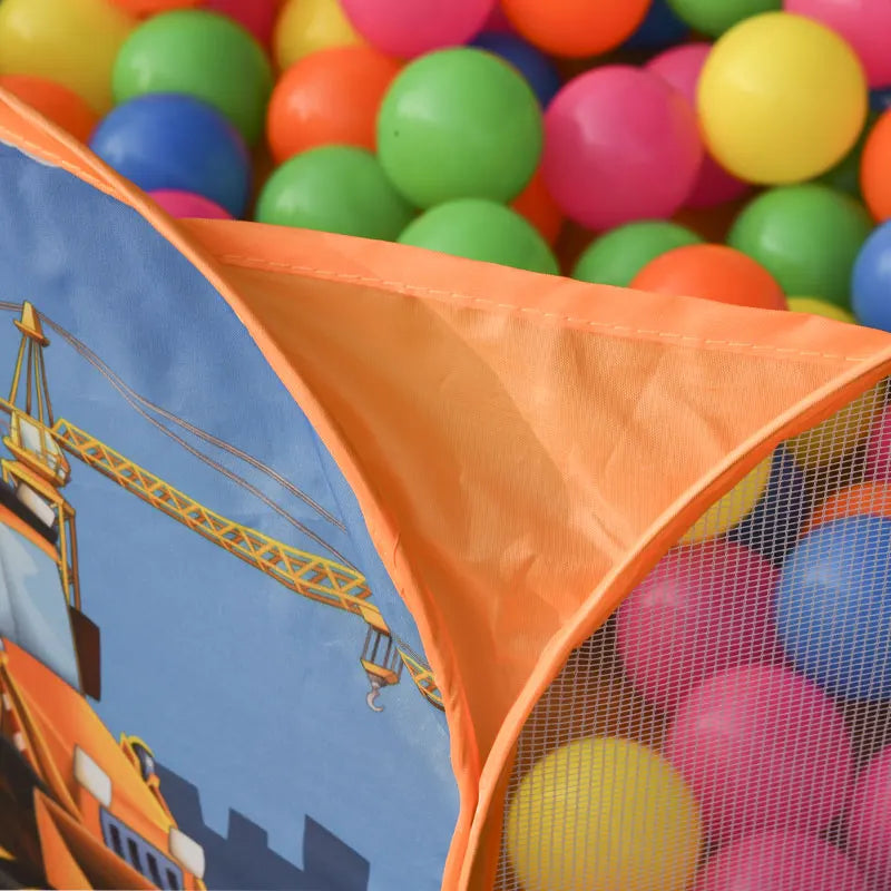 Kids Engineering Car Ball Pit – Cartoon Design with Shooting Game