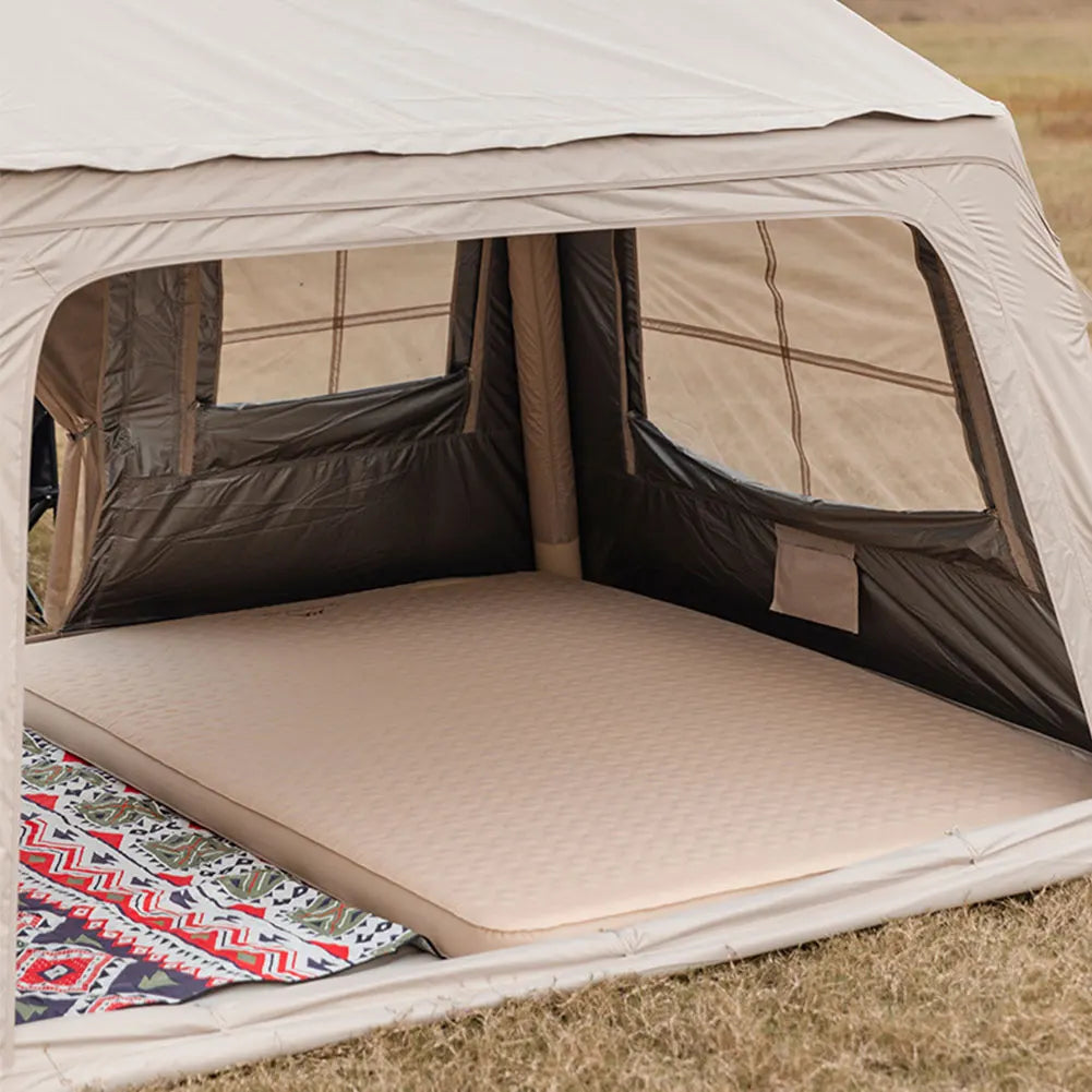 Camping Air Mattress Built-in Pump Self-Inflating Sleeping Pad Outdoor Tent Inflatable Bed for Backpacking Hiking