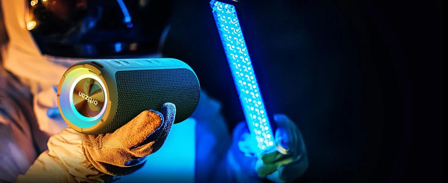 Ortizan X8 Pro Bluetooth Speaker – 40W Stereo, IPX7, 30H Playtime, Color Lights