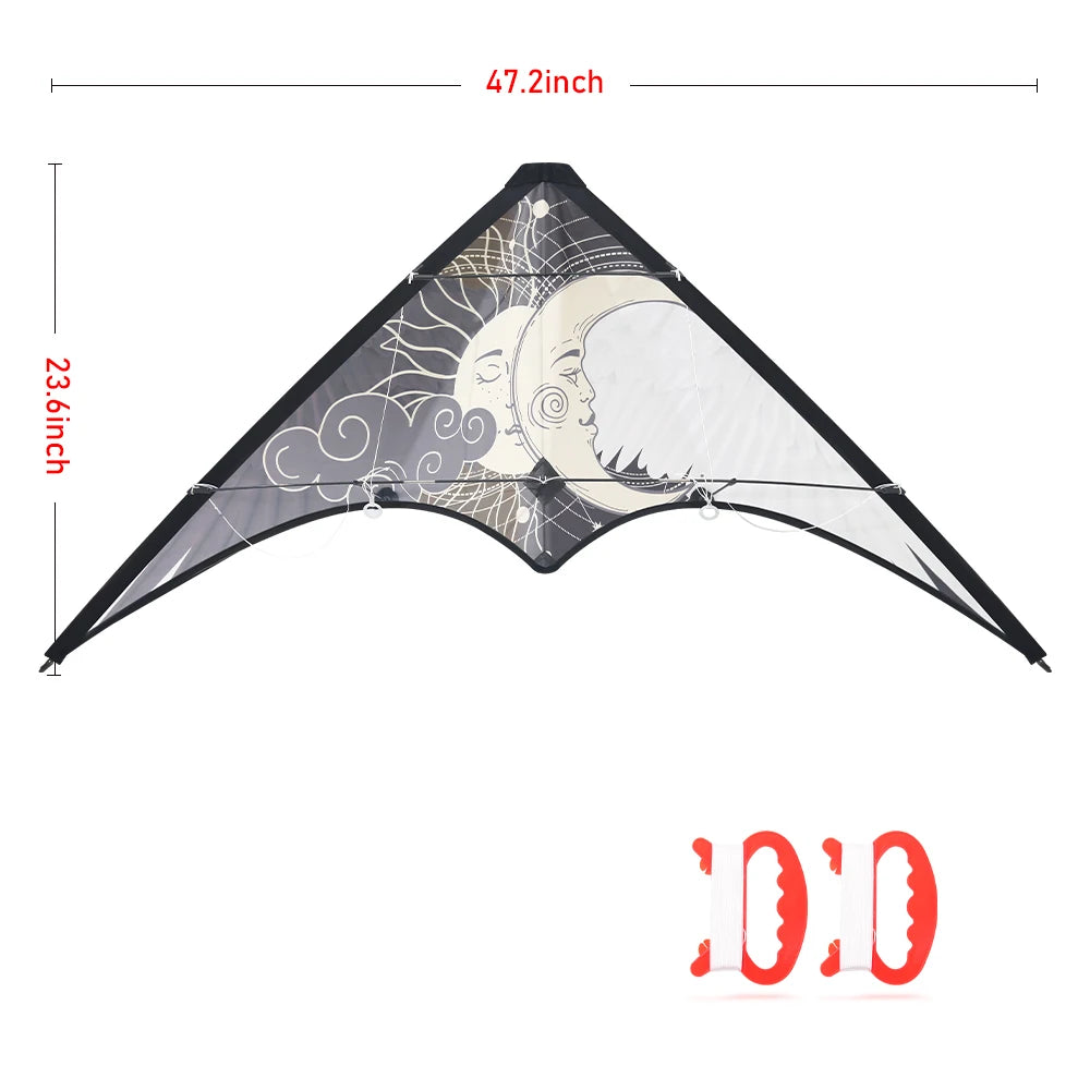 48-Inch Dual Line Stunt Kite with 30M String – Pro Sport Kite for Outdoor Fun & Tricks