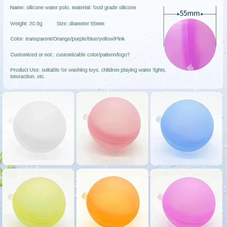 Reusable Silicone Water Balloons – 1-60 Pack, Pool & Water Games
