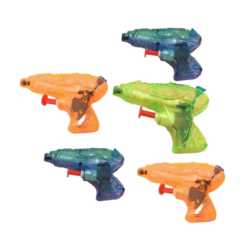 5-Pack Mini Water Guns – Transparent Squirt Toys for Kids’ Summer Play