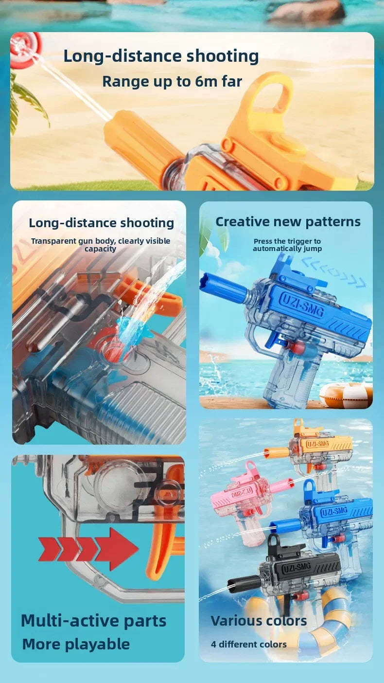 High-Pressure Water Gun – Non-Electric Automatic Beach Toy for Kids & Adults