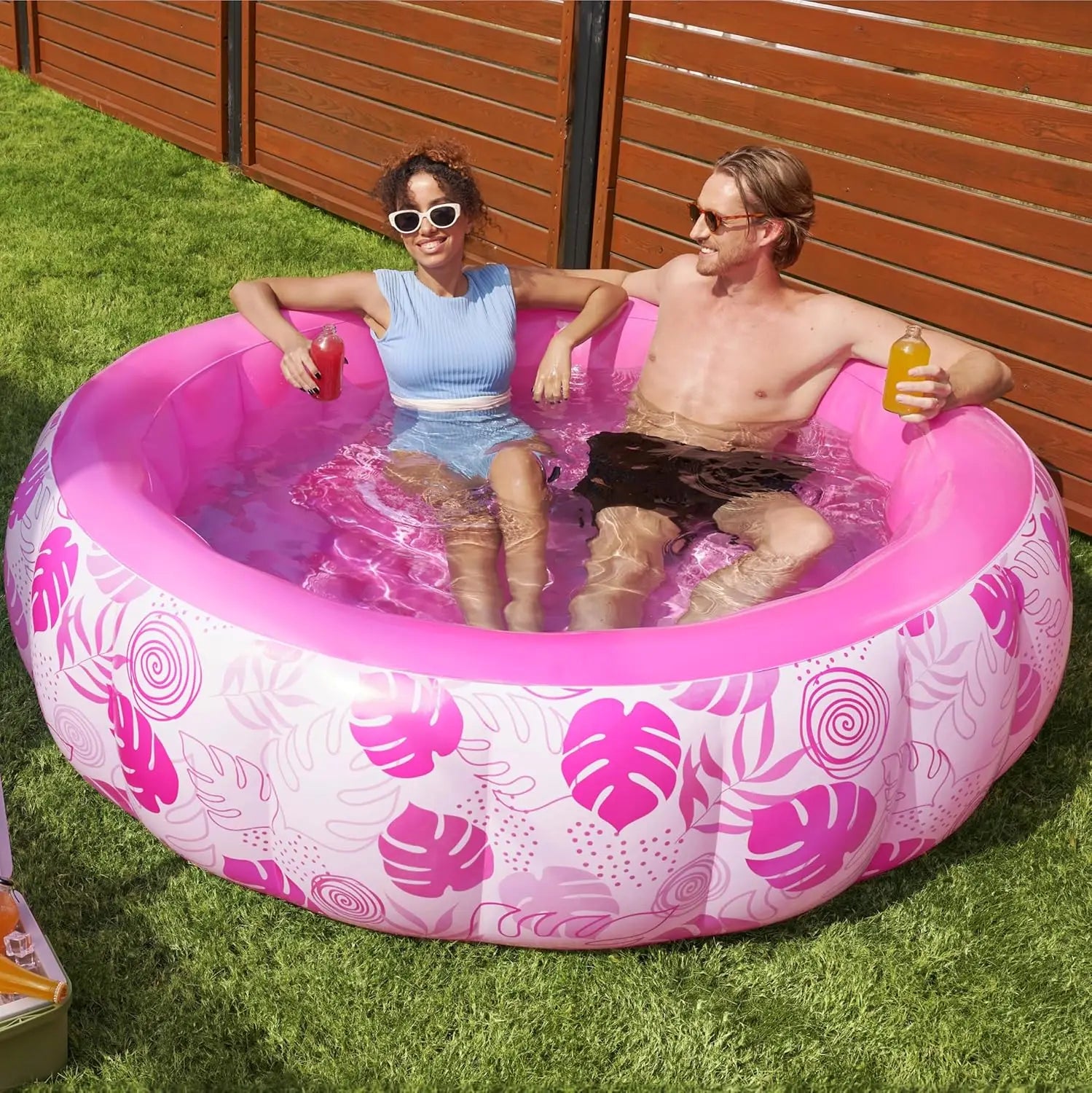 5.5ft x 20in Inflatable Pool – Family Size with Backrest, Thickened Design