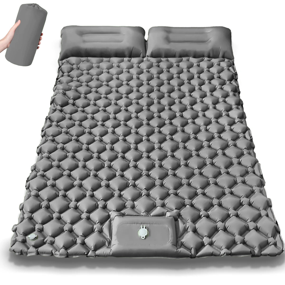 Camping Air Mattress 1-2 Person | Electric/Foot Pump Inflatables | Fast Inflation, Anti-Slip Surface Portable for Hiking/Beach