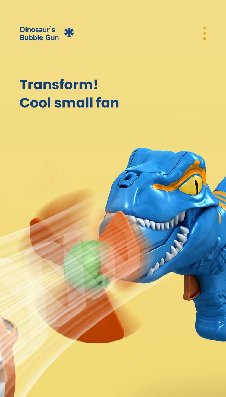 2-in-1 Dinosaur Bubble Gun – Electric Bubble Blower for Kids’ Outdoor Play