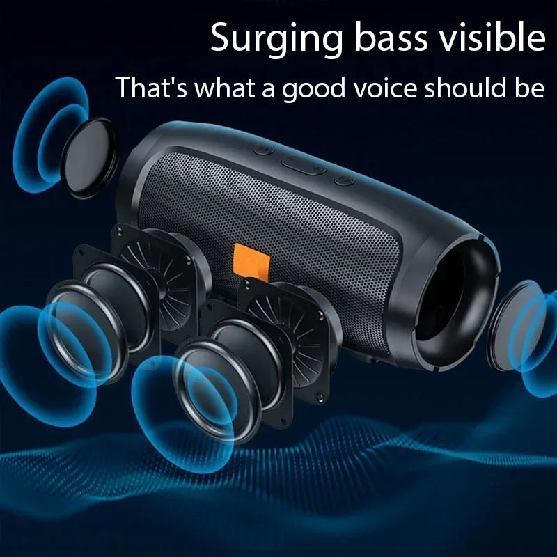 Portable Outdoor Subwoofer – Waterproof Bluetooth Speaker with FM & TF Card Support