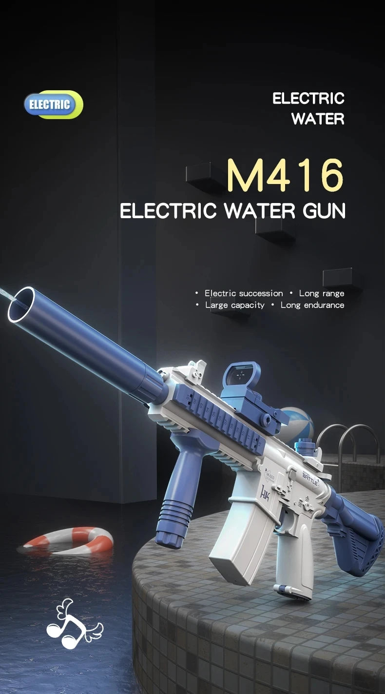M416 Electric Water Gun – Full Automatic Shooting Toy for Kids & Adults