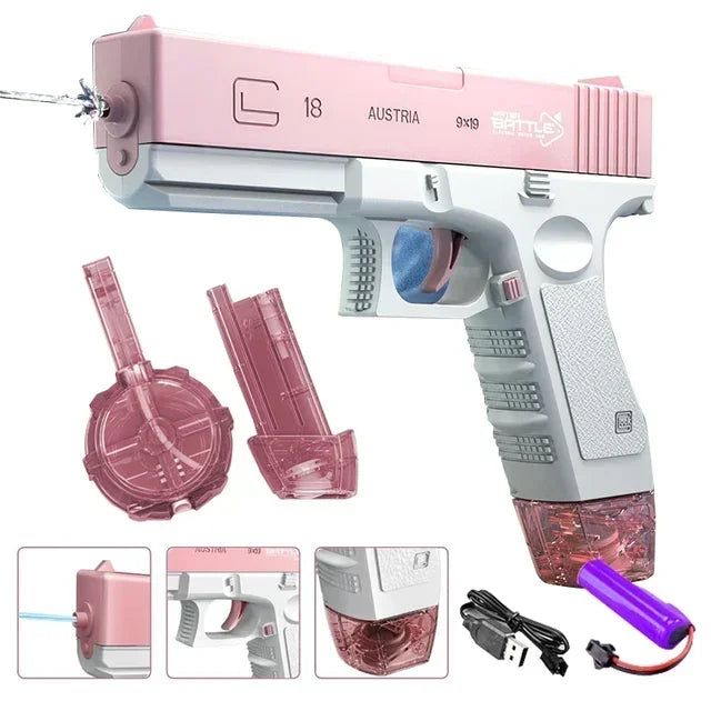 Electric Water Gun – Powerful Automatic Squirt Blaster for Kids & Adults