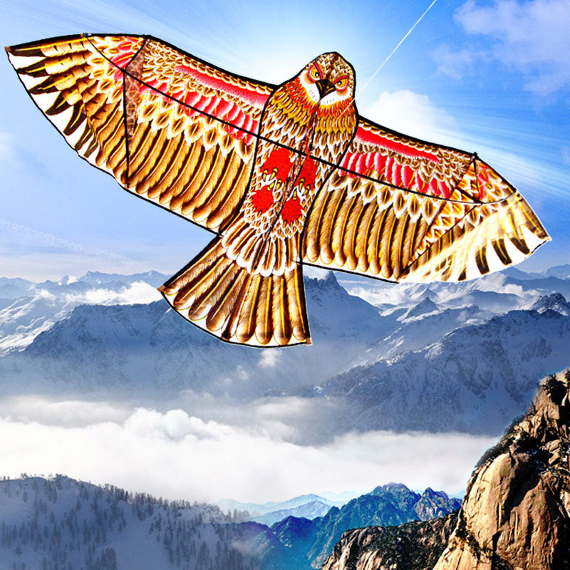 1.1m 3D Flat Eagle Kite – Large Flying Bird Kite for Kids, Outdoor Cloth Toy, Random Color